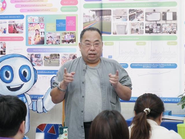 วิทยาลัยการจัดการ หลักสูตรการศึกษามหาบัณฑิต กิจกรรมการฝึกปฏิบัติการภาคสนามเข้ากับกระบวนการเรียนรู้ในรายวิชา ณ ชุมชนบางกระดี่ และโรงเรียนนพรัตน์พัฒนศาสตร์ บางกระดี่ กรุงเทพมหานคร