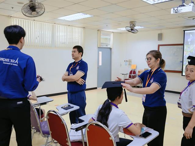 คณะกรรมการดำเนินงานพิธีพระราชทานปริญญาบัตร คณะศิลปศาสตร์ ดำเนินการฝึกซ้อมบัณฑิต เพื่อเตรียมความพร้อมการเข้ารับพระราชทานปริญญาบัตร ประจำปีการศึกษา ๒๕๖๗