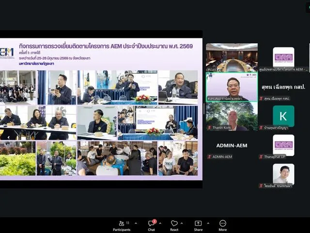 ผู้เข้าร่วมประชุมผ่านทางออนไลน์