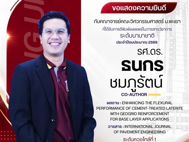 ขอแสดงความยินดีกับคณาจารย์ ที่ได้รับการตีพิมพ์ ในบทความวิชาการระดับนานาชาติ ประจำปีงบประมาณ 2569 รอบที่ 2