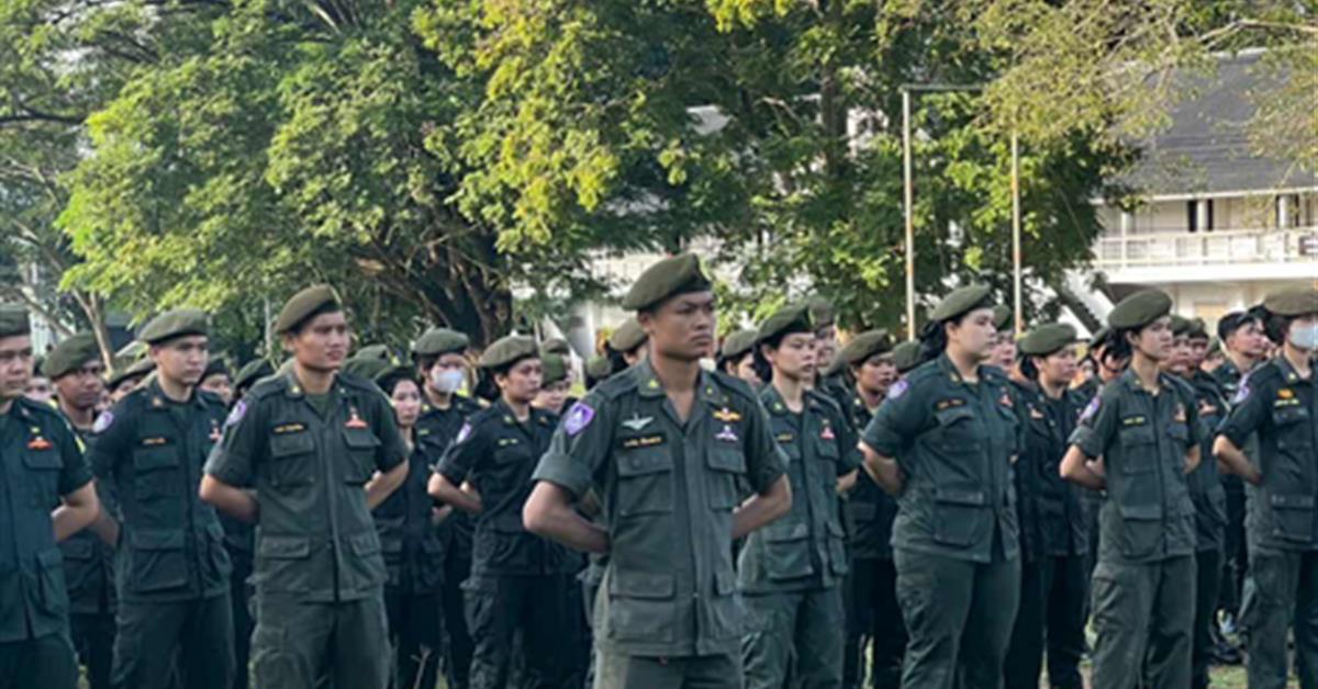 หน่วยวิชาทหาร นำนักศึกษาวิชาทหารเข้ารับการฝึกภาคปกติ ประจำปีการศึกษา 2568