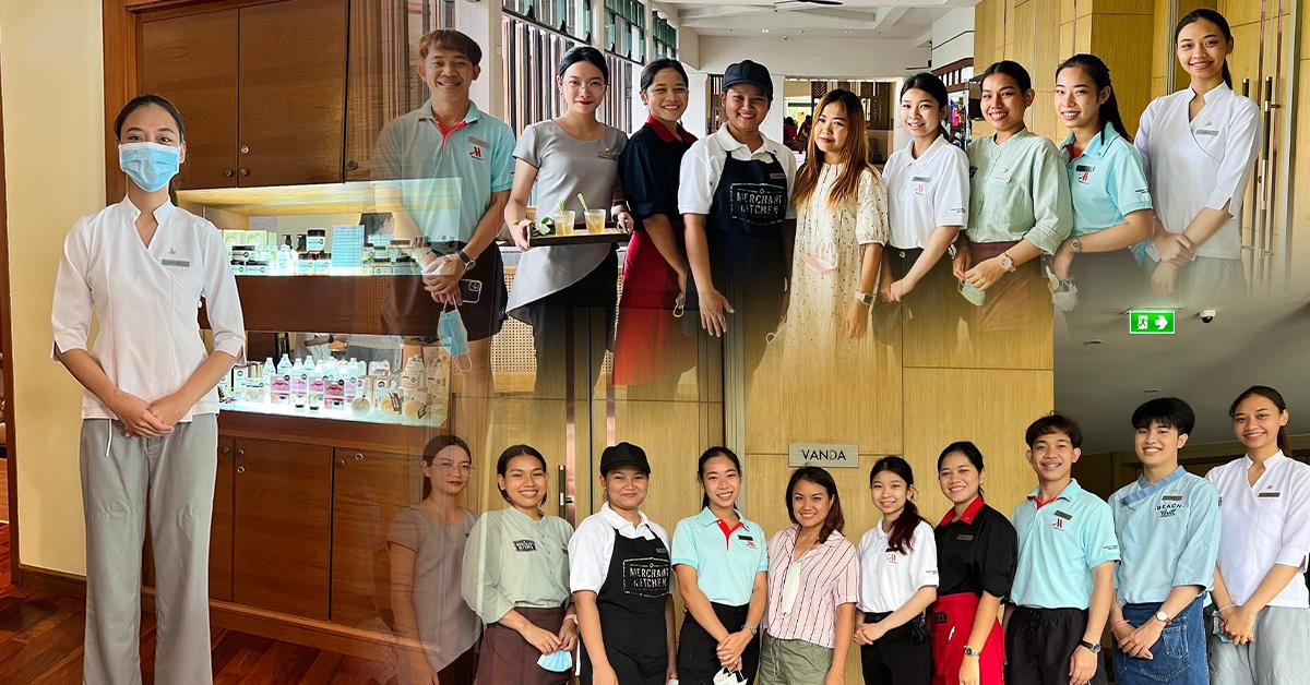 หลักสูตรศิลปศาสตรบัณฑิต สาขาวิชาการท่องเที่ยวและการโรงแรม ส่งนิสิตปฎิบัติงานตาม บันทึกข้อตกลงความร่วมมือทางวิชาการด้านการโรงแรม 