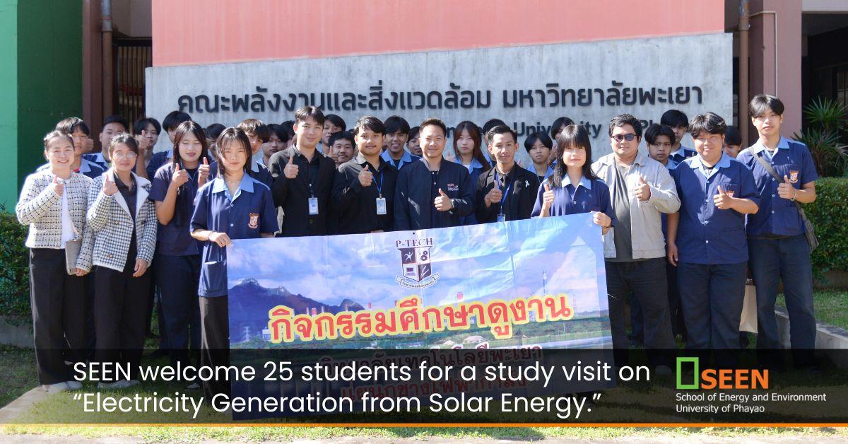 SEEN welcome 25 students for a study visit on “Electricity Generation from Solar Energy.”