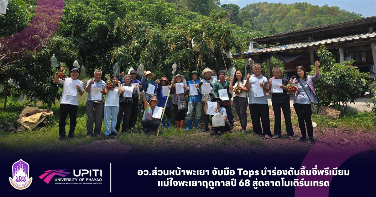 อว.ส่วนหน้าพะเยา จับมือ Tops นำร่องดันลิ้นจี่พรีเมียมแม่ใจพะเยาฤดูกาลปี 68 สู่ตลาดโมเดิร์นเทรด