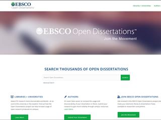 ขอเชิญชวนบุคลากรและนิสิต มหาวิทยาลัยพะเยา เข้าใช้งาน EBSCO Open Dissertations? 