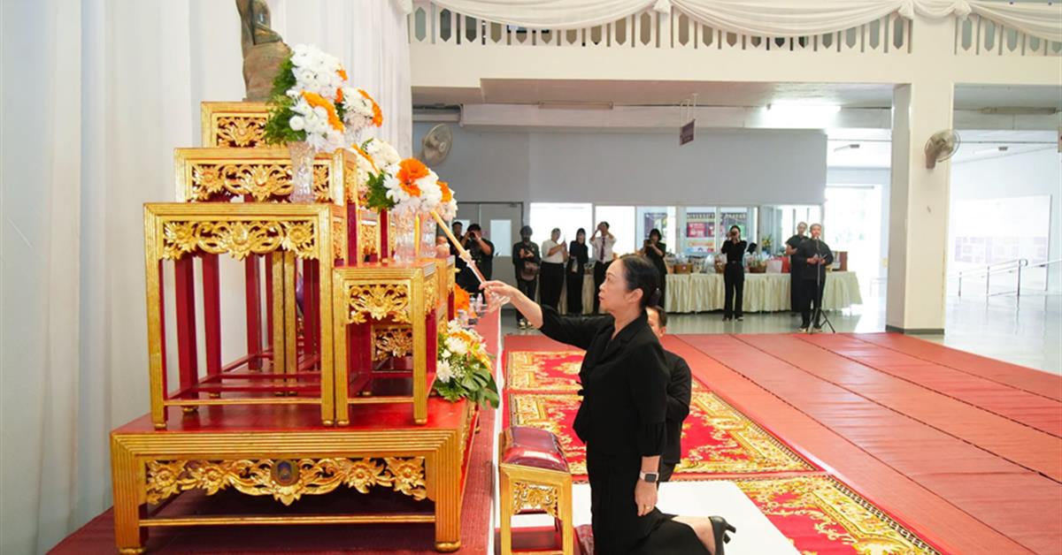 กองกิจการนิสิต เข้าร่วมพิธีทำบุญตักบาตร ถวายเป็นพระกุศลแด่สมเด็จพระเจ้าลูกเธอ เจ้าฟ้าพัชรกิติยาภา