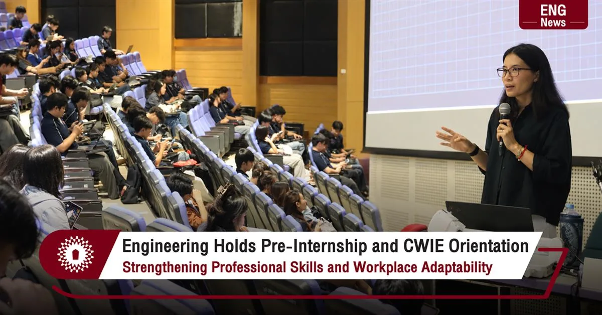 Engineering Holds Pre-Internship and CWIE Orientation Strengthening Professional Skills and Workplace Adaptability
