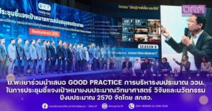 ม.พะเยาร่วมนำเสนอ Good practice การบริหารงบประมาณ ววน. ในการประชุมชี้แจงเป้าหมายงบประมาณวิทยาศาสตร์ วิจัยและนวัตกรรม ปีงบประมาณ 2570 จัดโดย สกสว. > </a><div style=